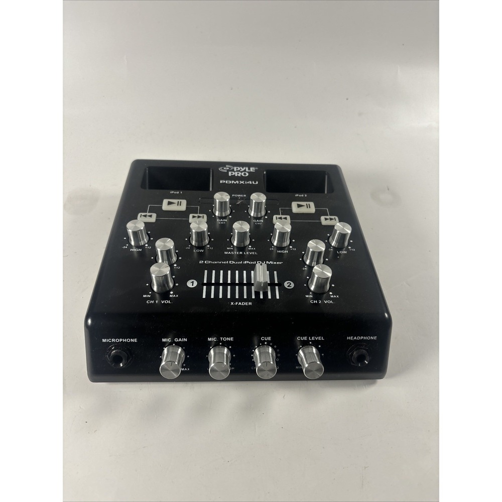 Pyle Pro PDMX14U 2 Channel DJ Mixer Dual iPod Dock Audio Mixing Controller